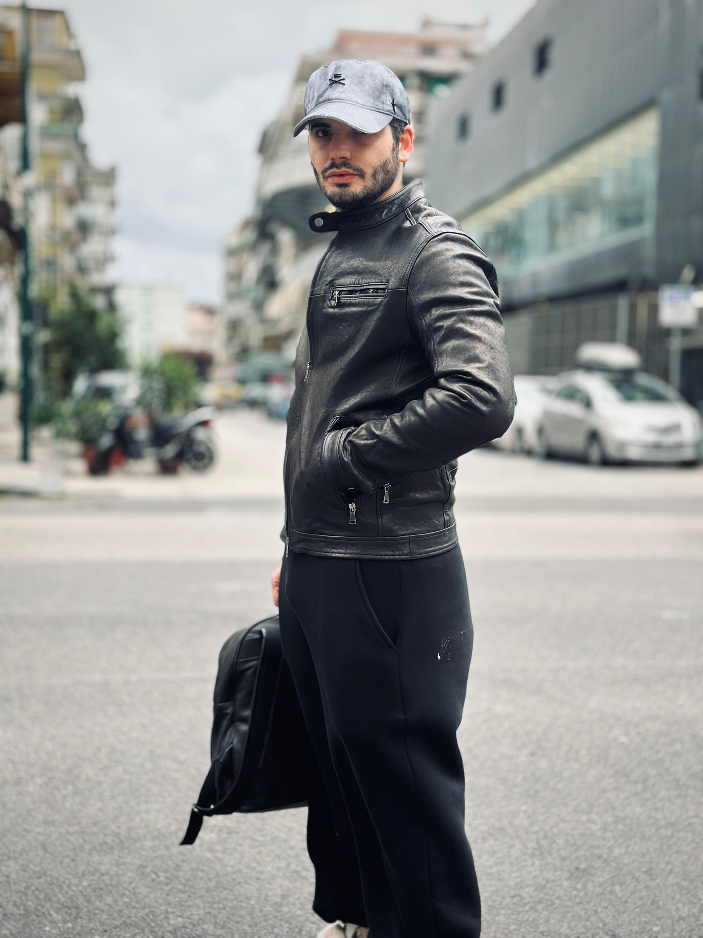 “Biker Rebel” in Washed Vegetable Leather