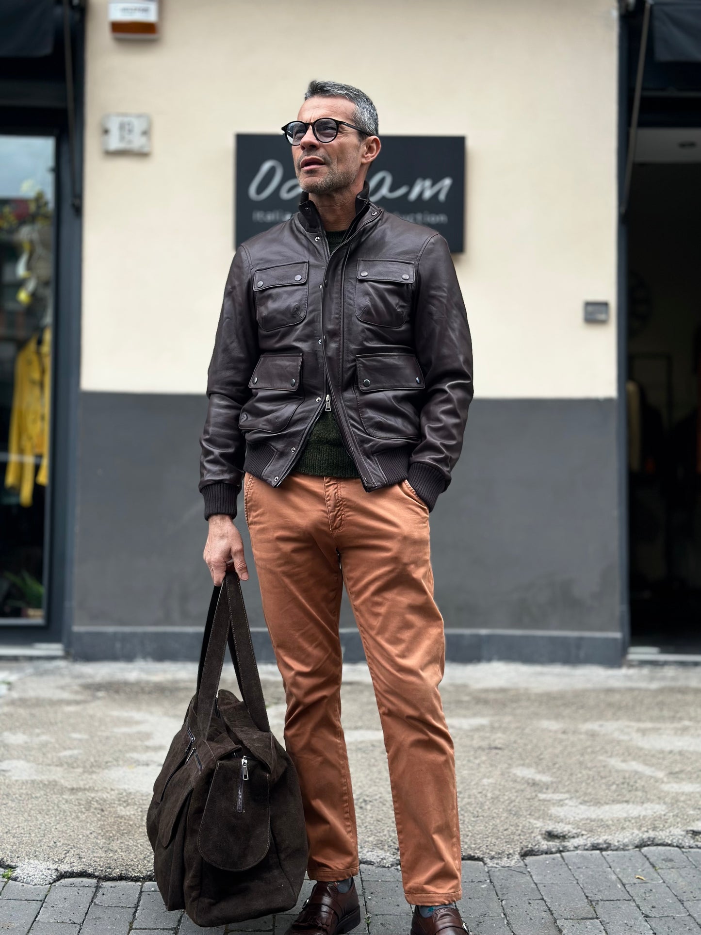 “Dakota Jacket” in Natural Lambskin