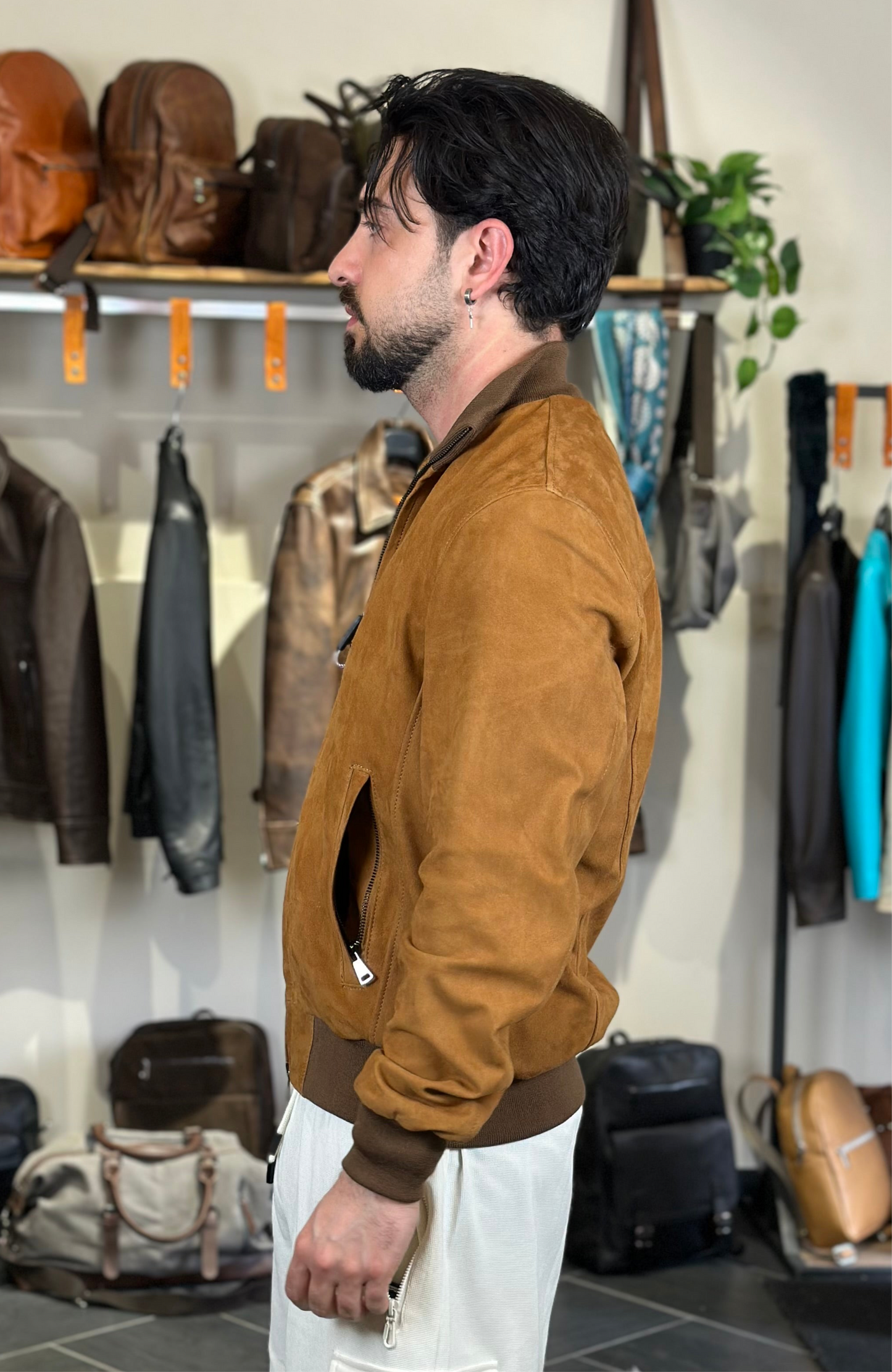 « Brera » en daim camel