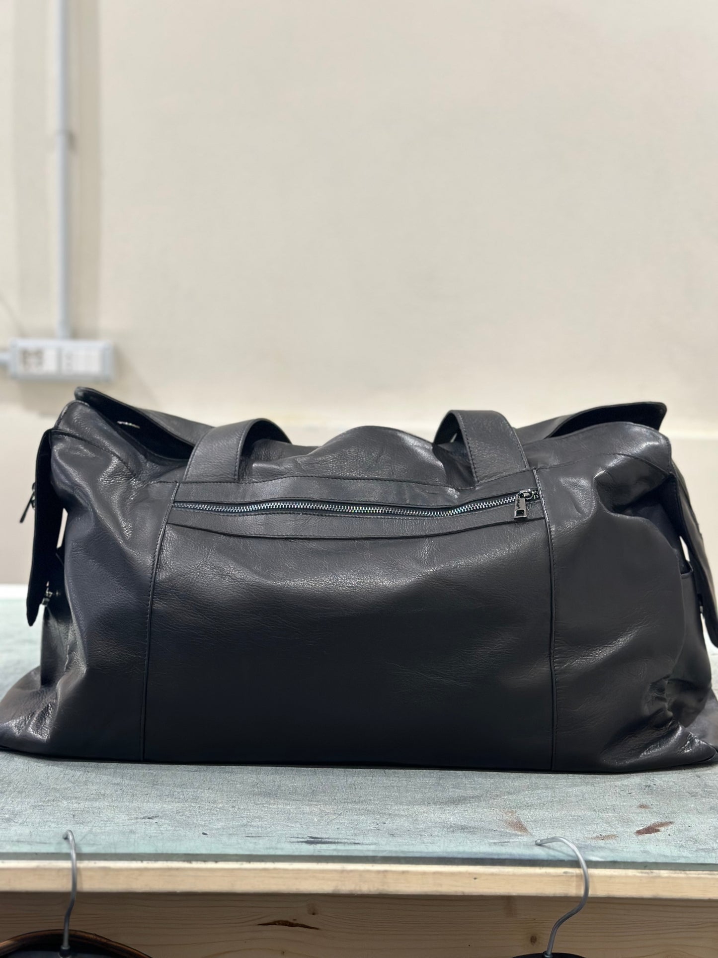 “Prestige 5-Pocket Leather Duffel Bag”