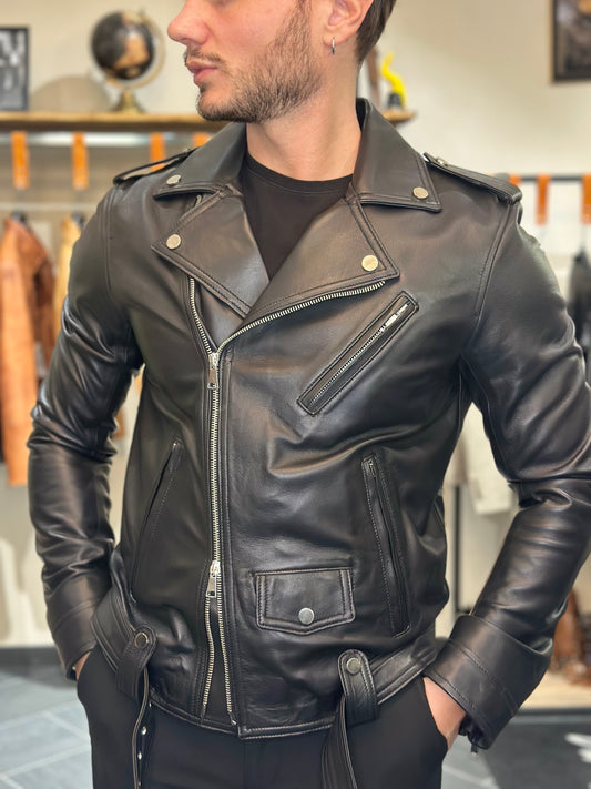 “Diavolo” Extra Soft Natural Nappa Leather Jacket