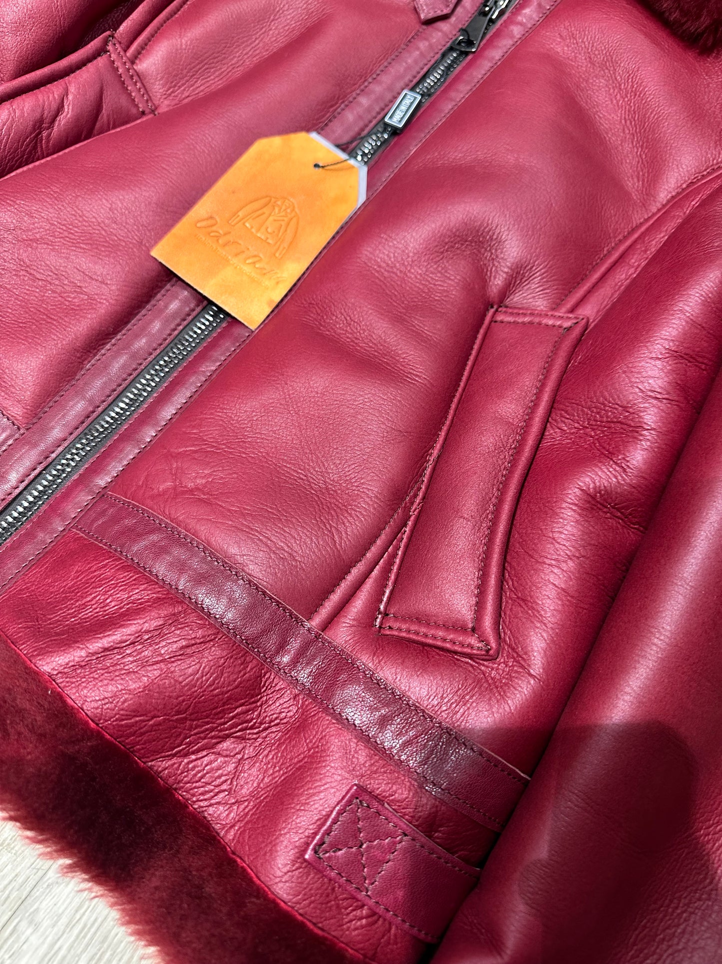 Red Velvet Shearling Sheepskin