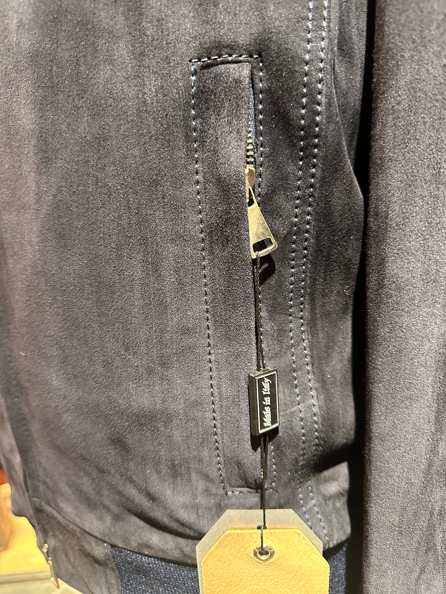 Blouson aviateur en daim « Brera » avec fermeture éclair