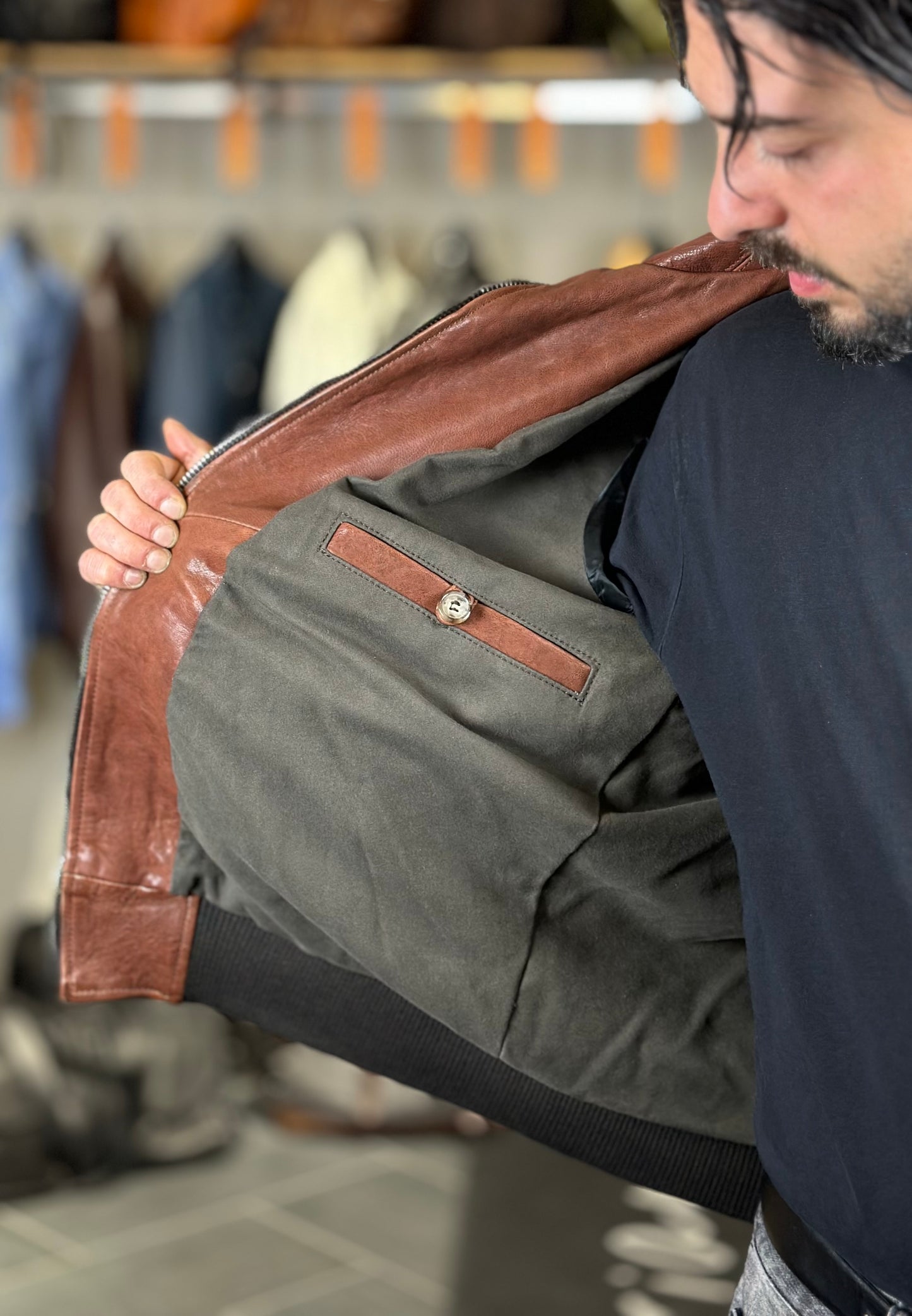 “Vesuvio Jacket” Washed Chestnut