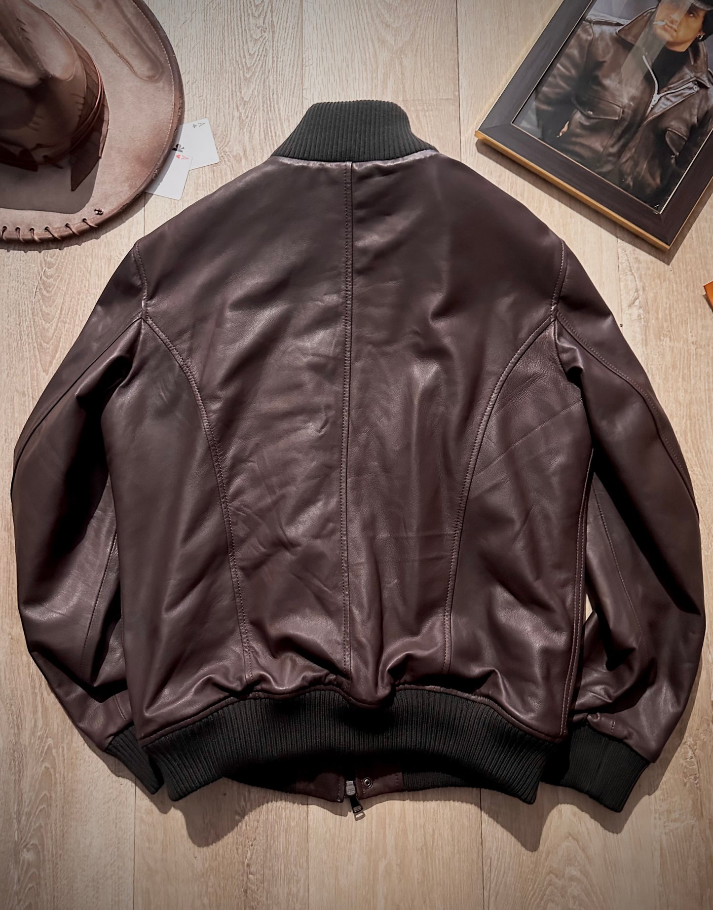 “Dakota Jacket” in Natural Lambskin
