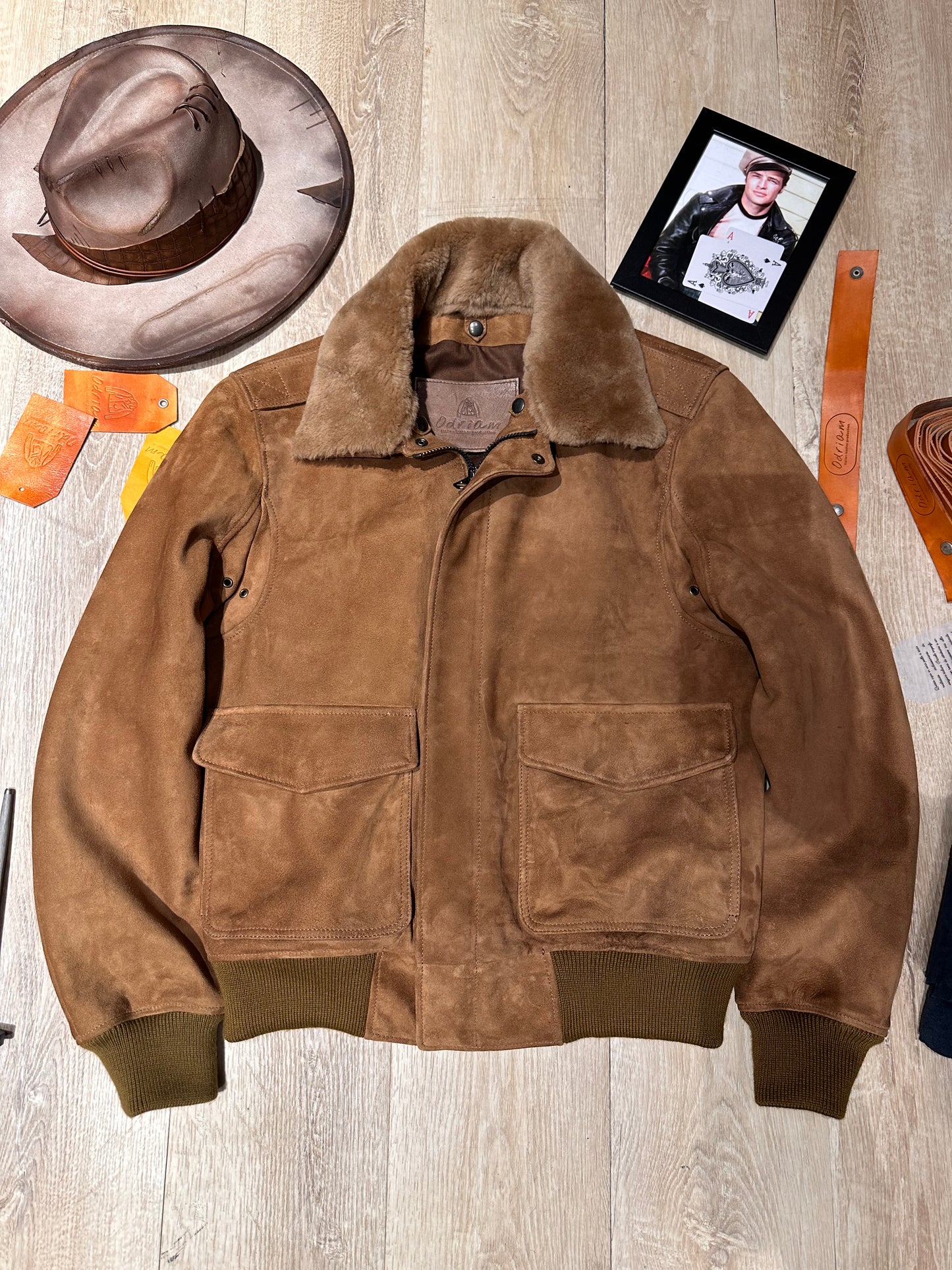 “Falconer” Suede Aviator