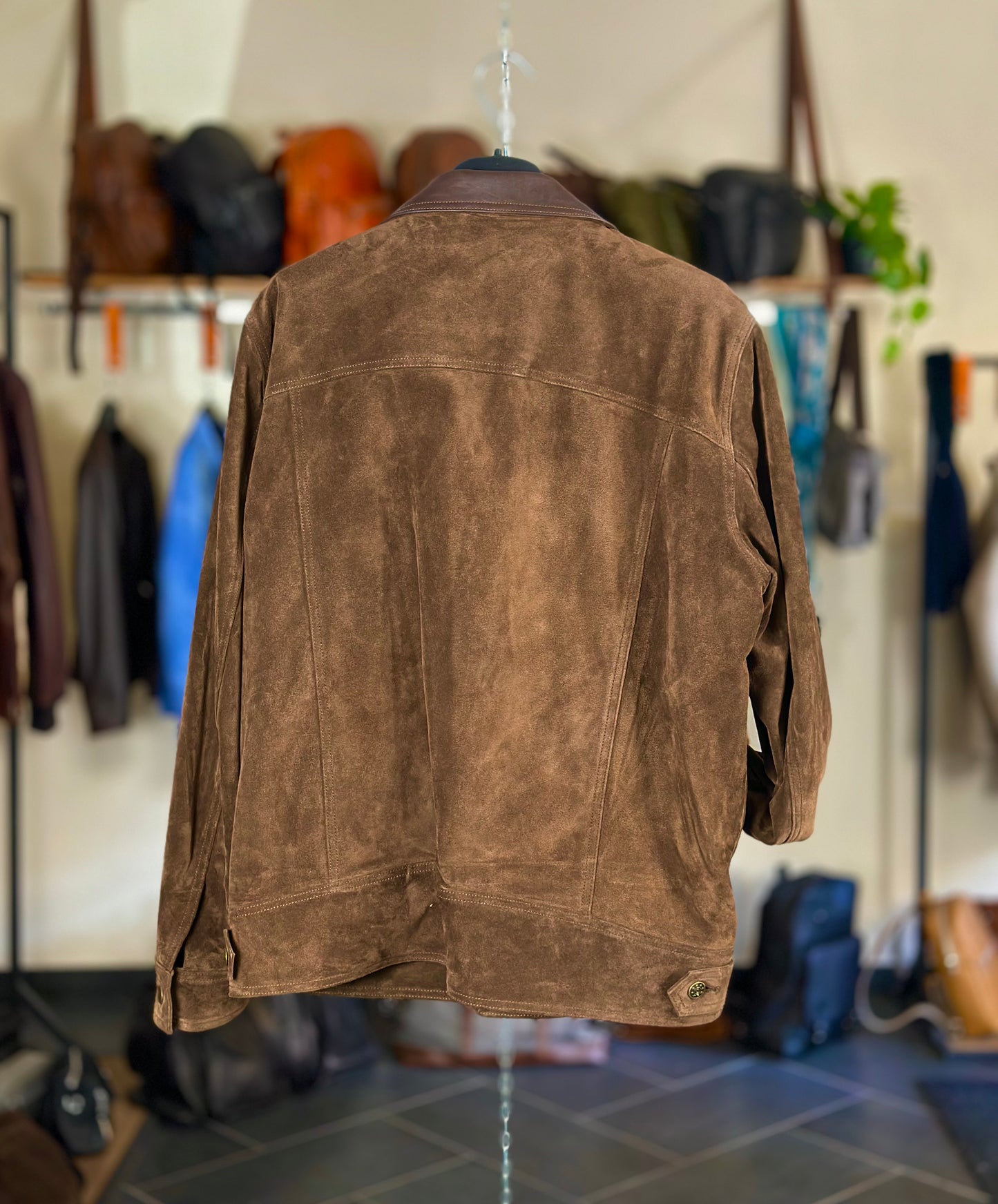 “Trucker” Suede and leather