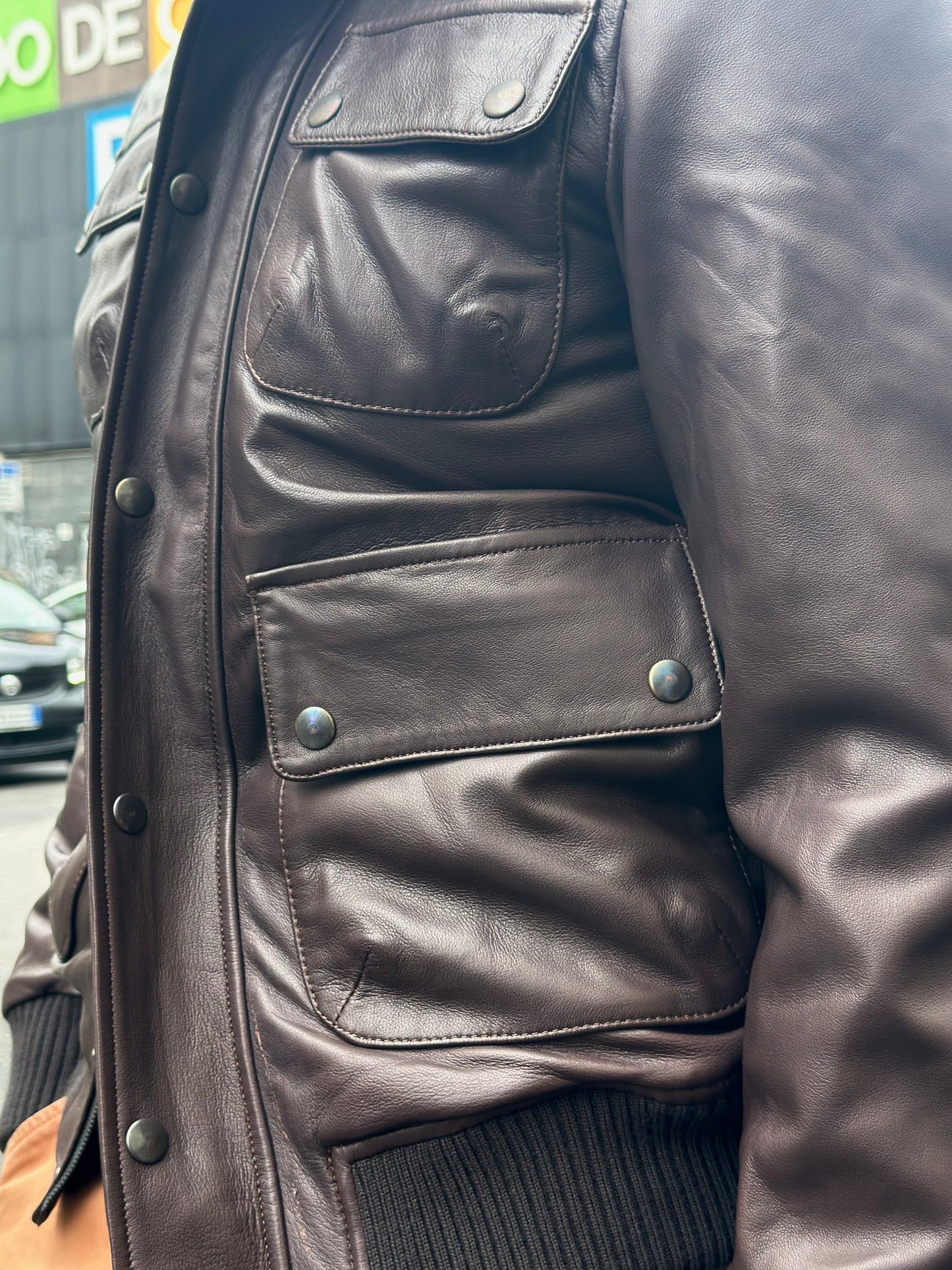 “Dakota Jacket” in Natural Lambskin