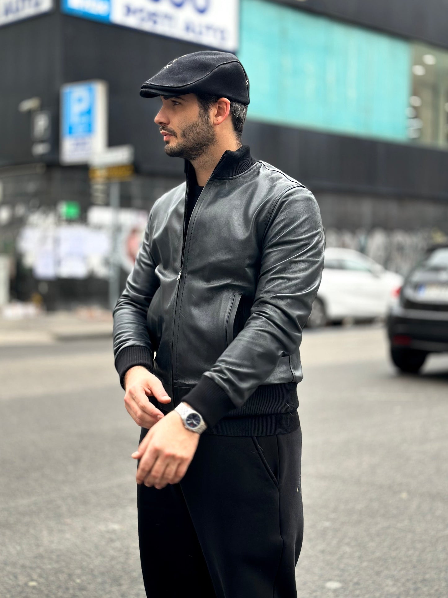 “Brera” Extra-soft genuine lambskin jacket with zip