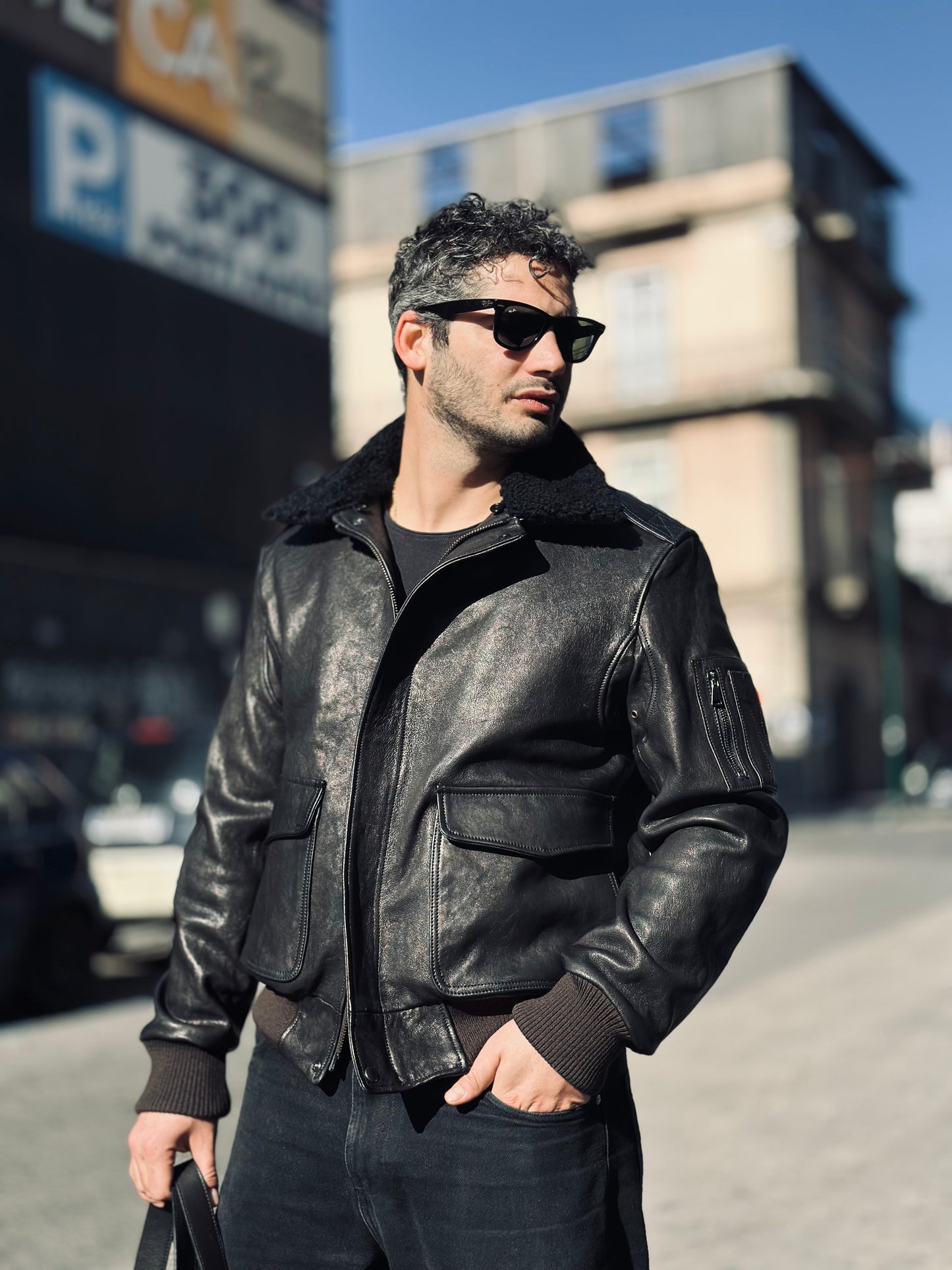 “Falconer” Aviator in genuine vegetable leather