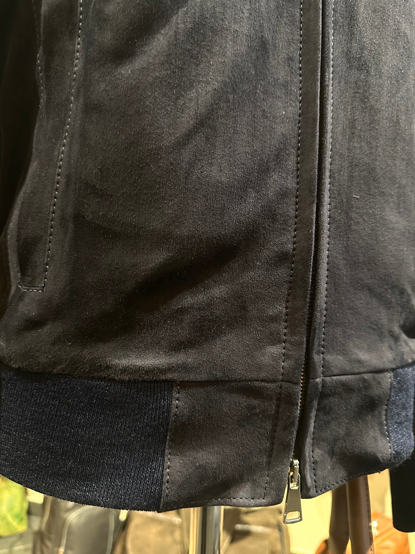 Blouson aviateur en daim « Brera » avec fermeture éclair