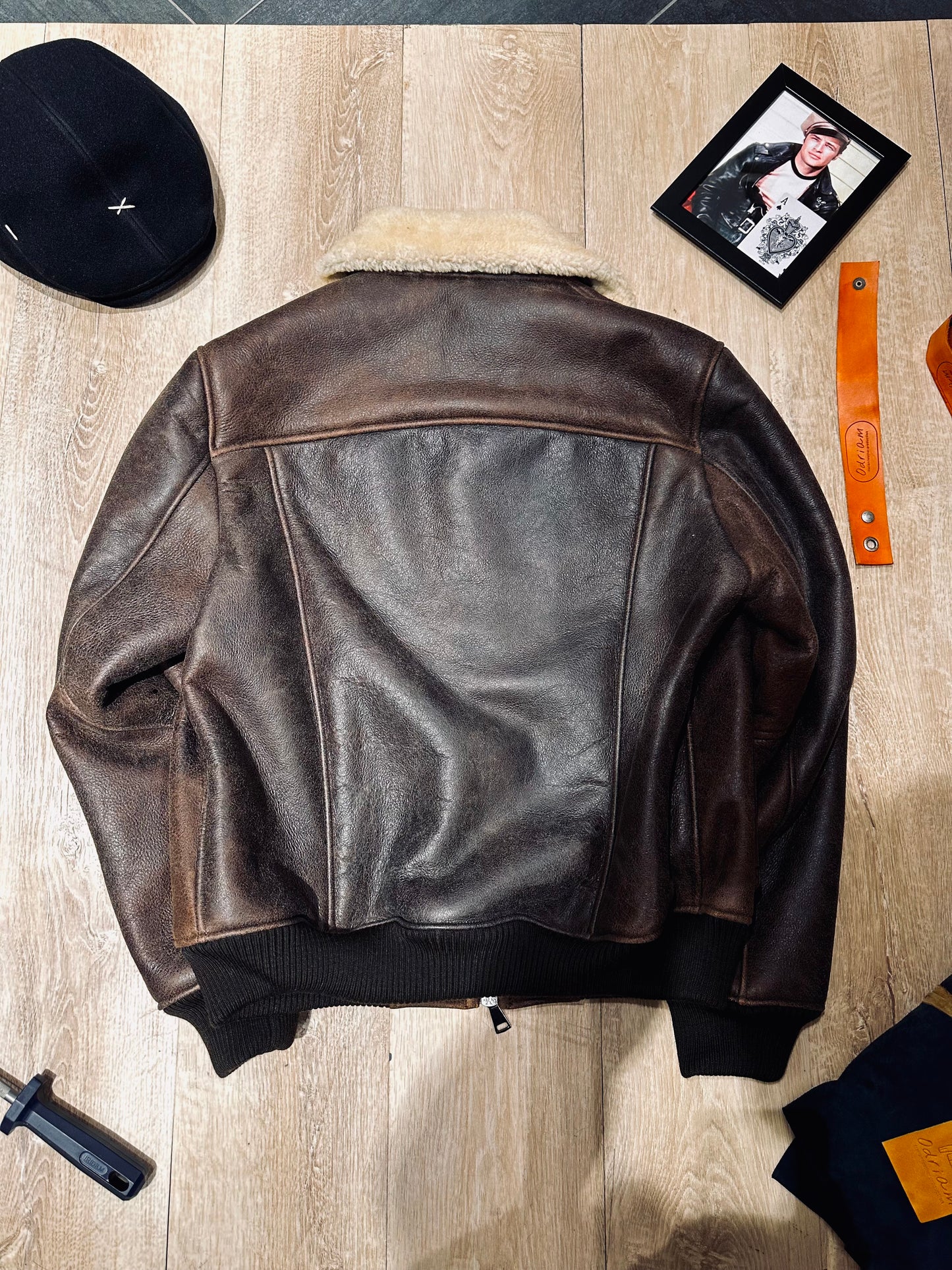 “Aviator Shearling Jacket”