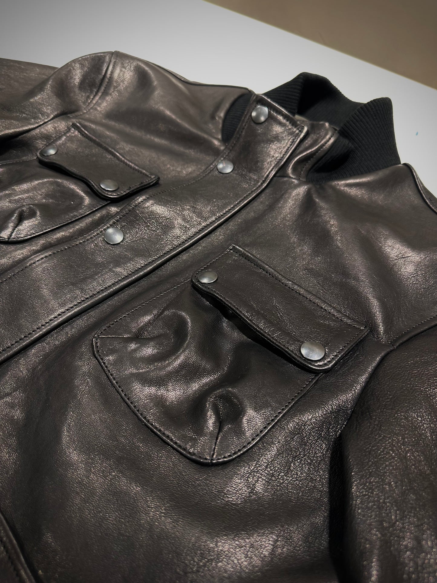 “Dakota Jacket” In agnello Vegetale Nero