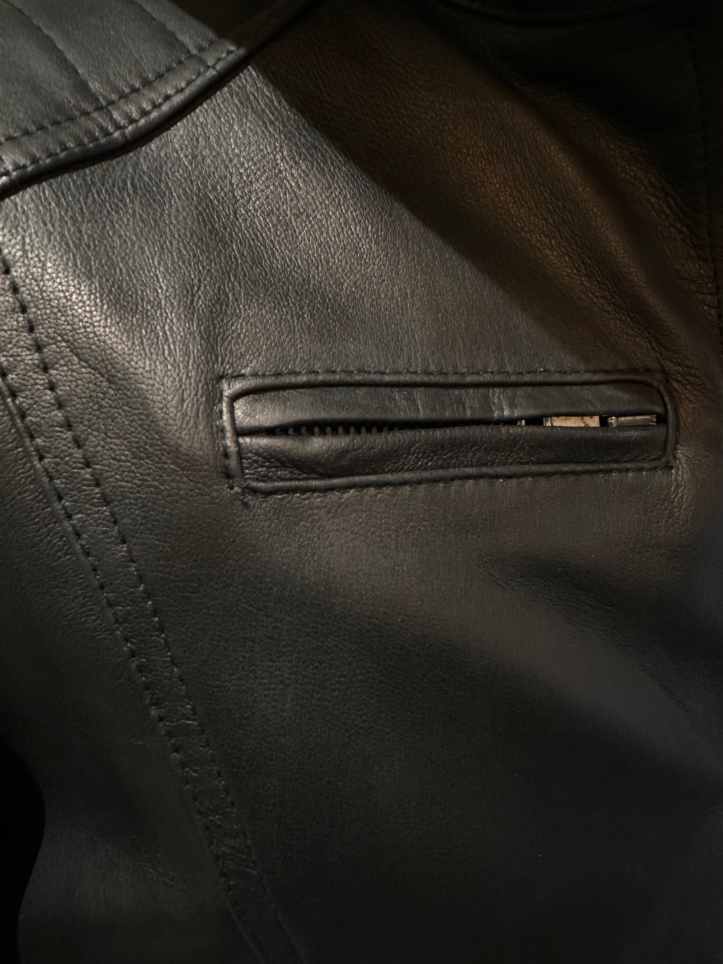 “Stallion” biker jacket in extra-soft lambskin