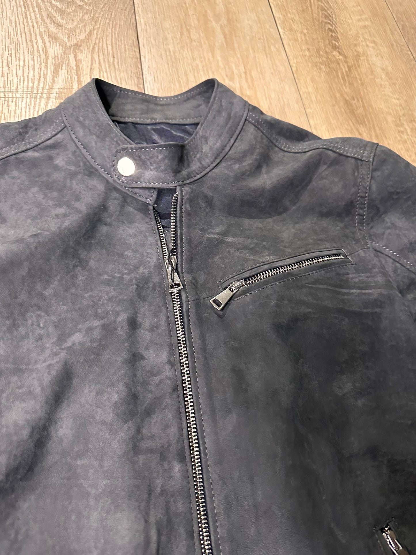 “Biker Rebel” grey brushed