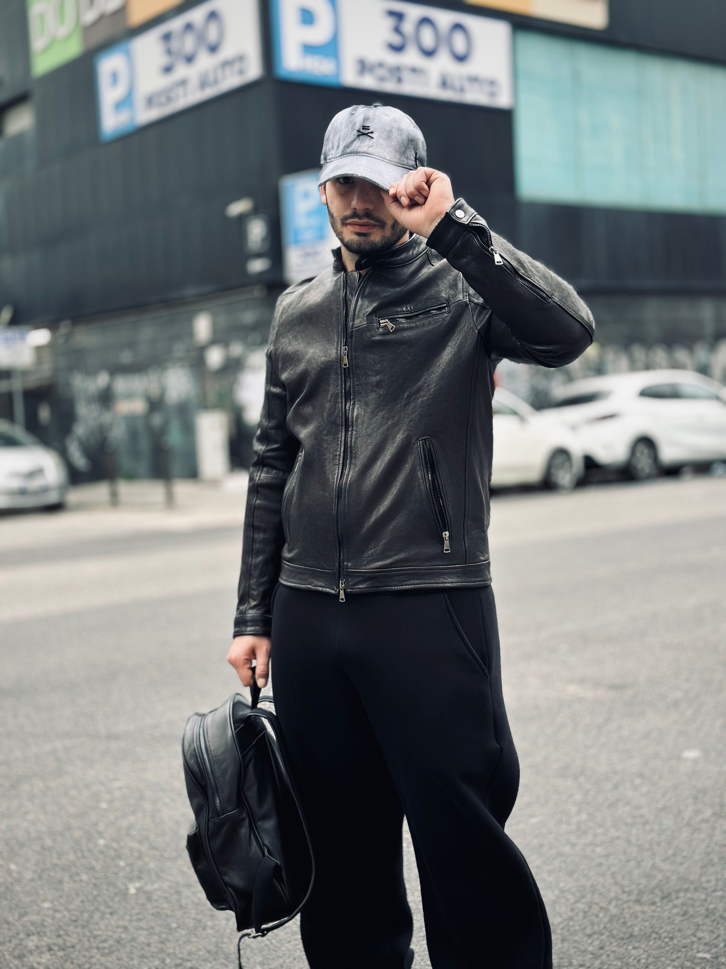 “Biker Rebel” in Washed Vegetable Leather