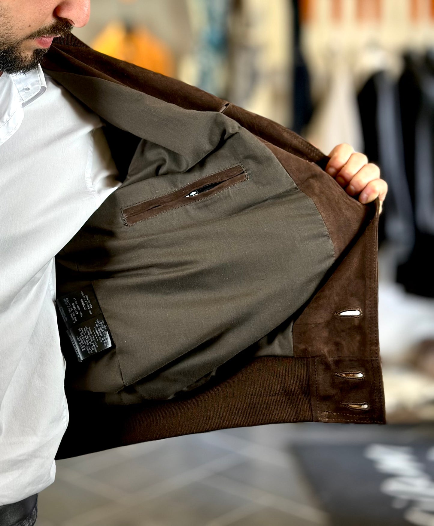 “Brera” in dark brown suede spring-summer