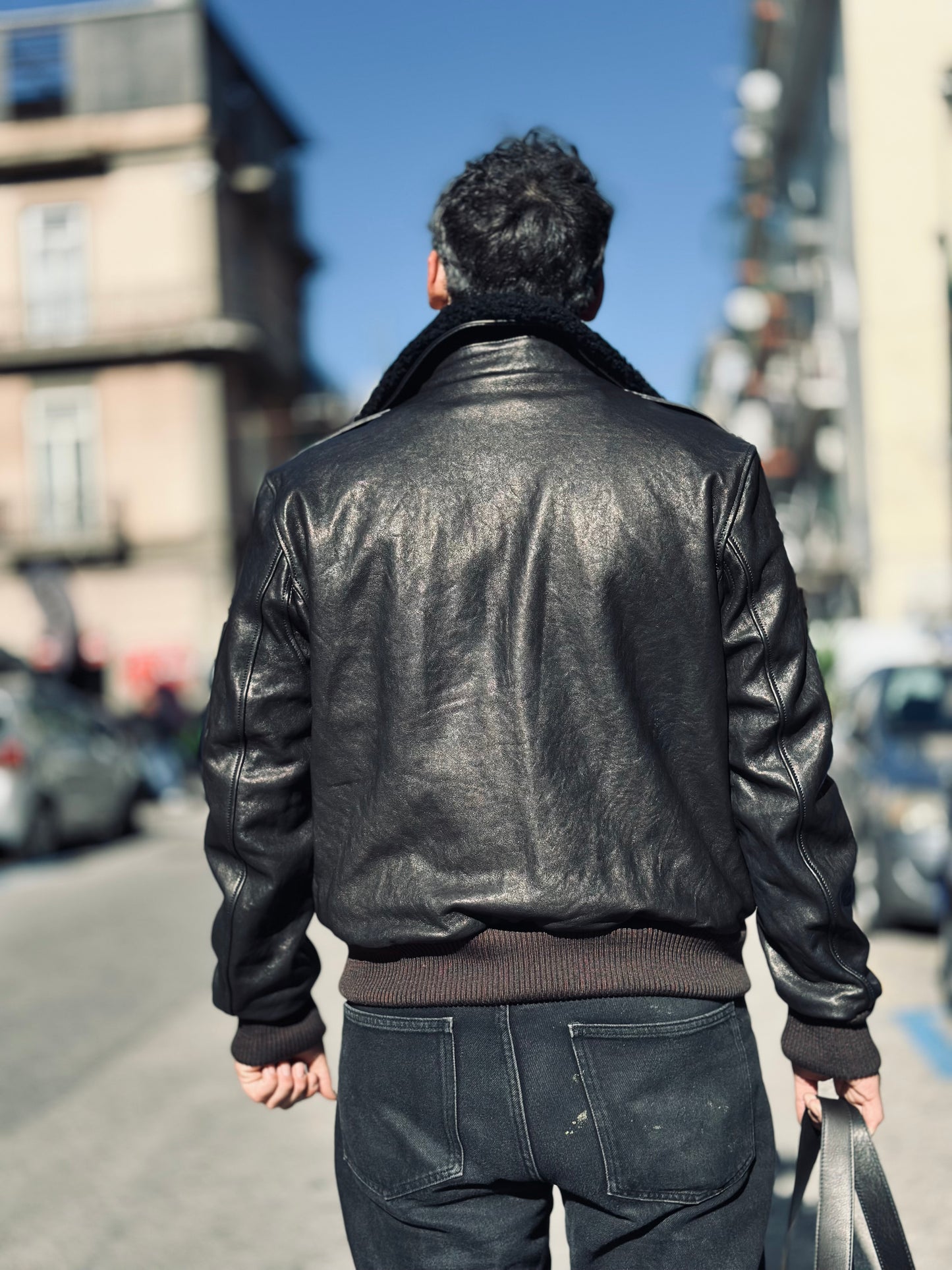 “Falconer” Aviator in genuine vegetable leather