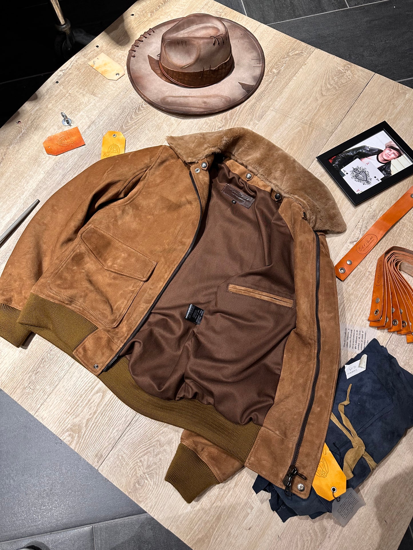 “Falconer” Suede Aviator