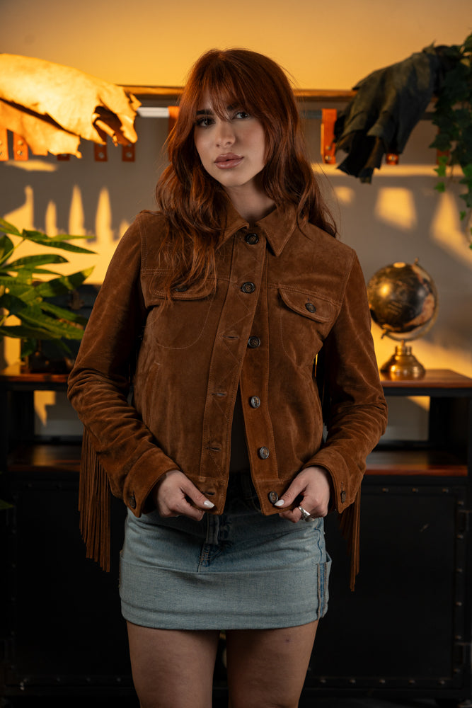 "Sunset Prairie Suede Jacket" Sile County Suede Jacket