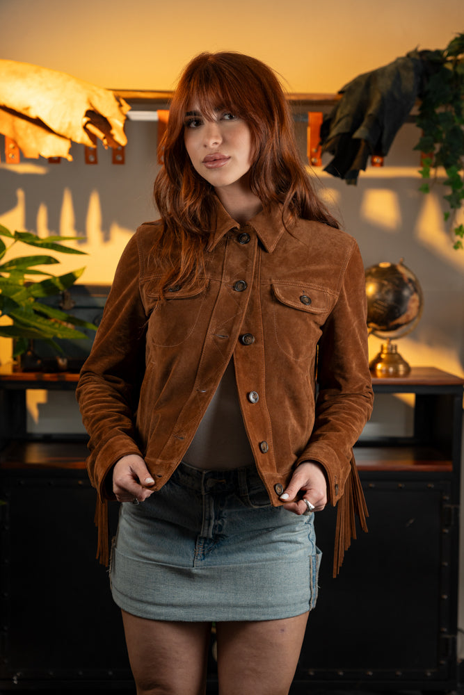 "Sunset Prairie Suede Jacket" Sile County Suede Jacket