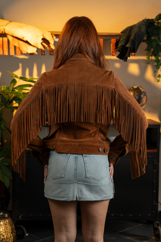 "Sunset Prairie Suede Jacket" Sile County Suede Jacket