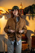 Bomber in Camoscio Donna brera cognac