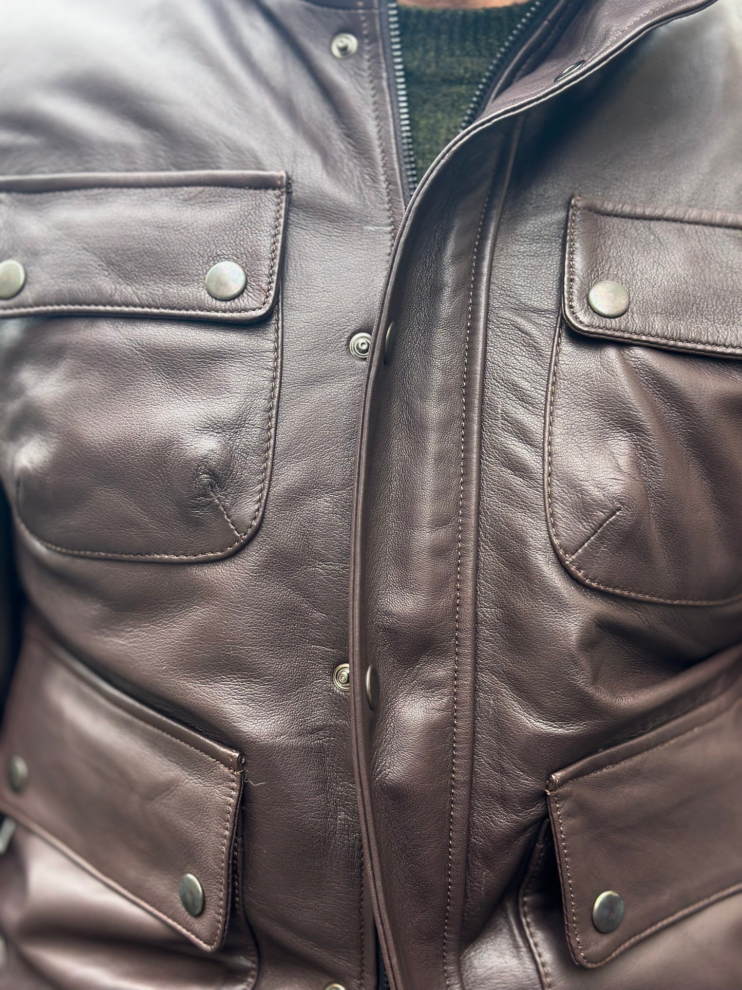 “Dakota Jacket” in Natural Lambskin