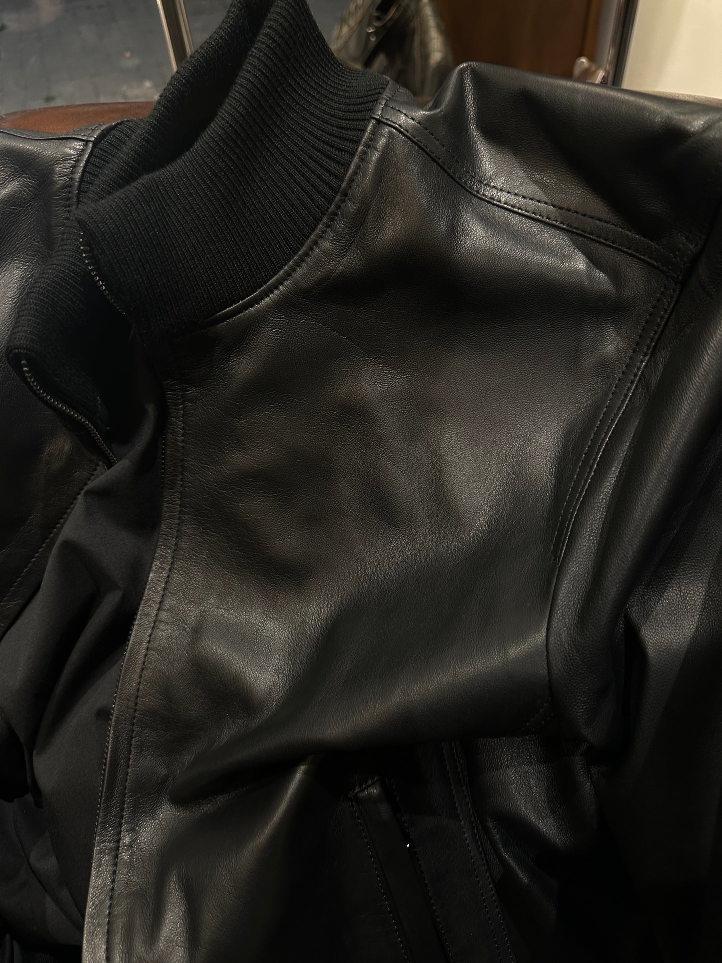 “Brera” Extra-soft genuine lambskin jacket with zip