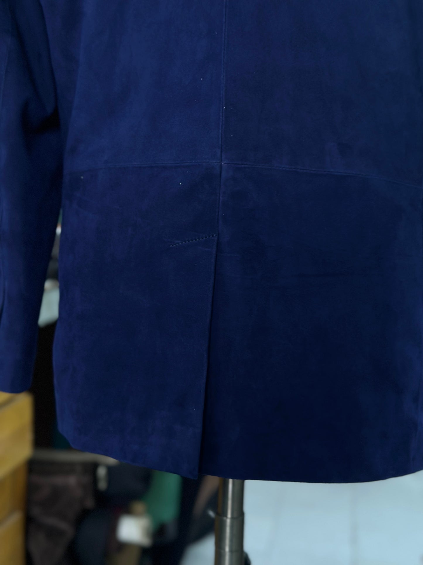 “Modena” Blue Suede Blazer