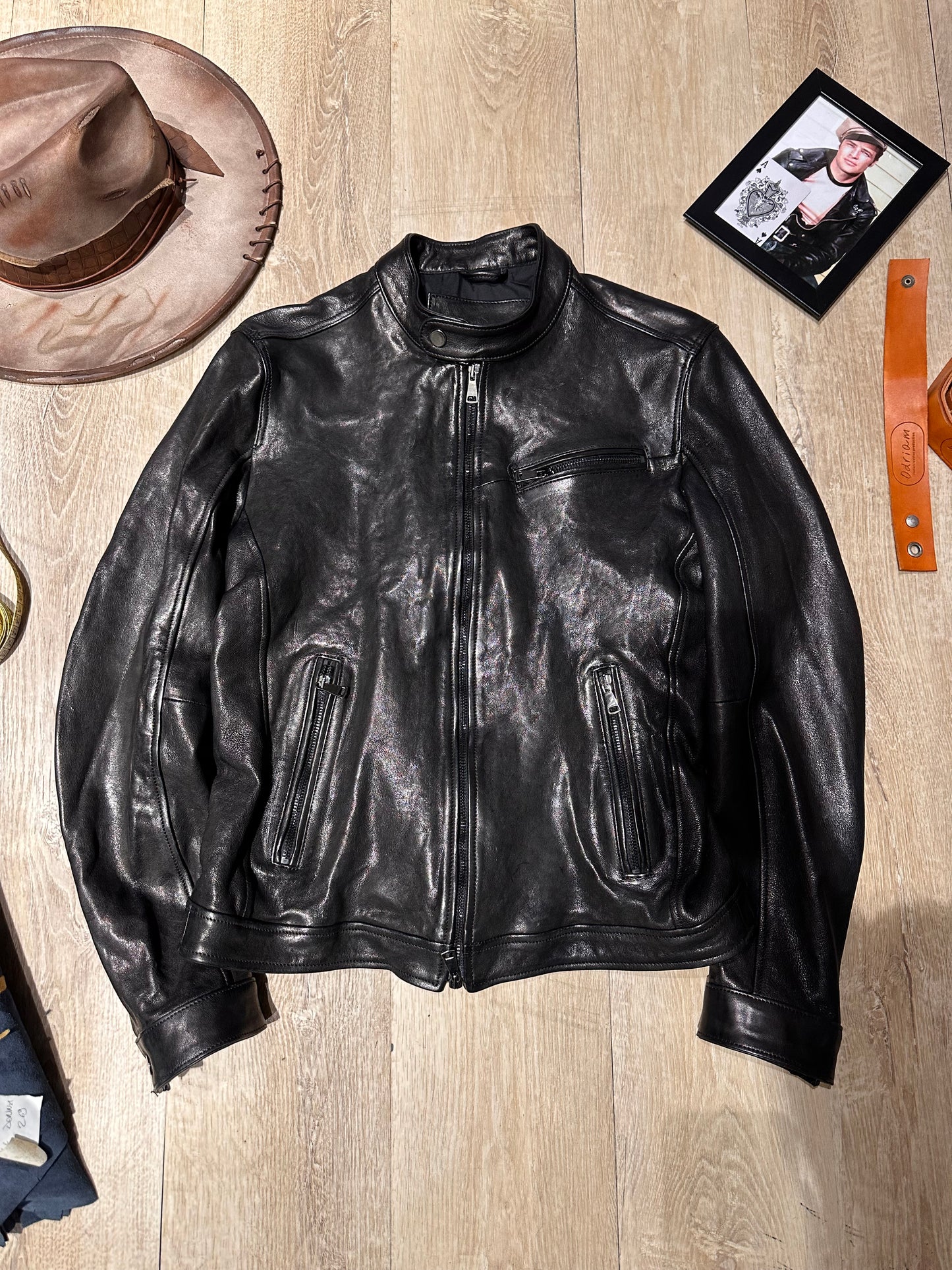 “Biker Rebel” in Washed Vegetable Leather