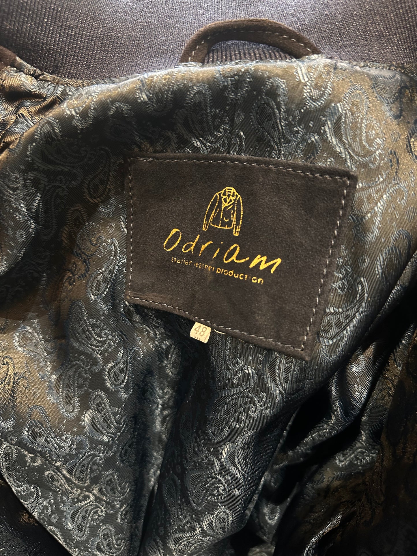 Blouson aviateur en daim « Brera » avec fermeture éclair