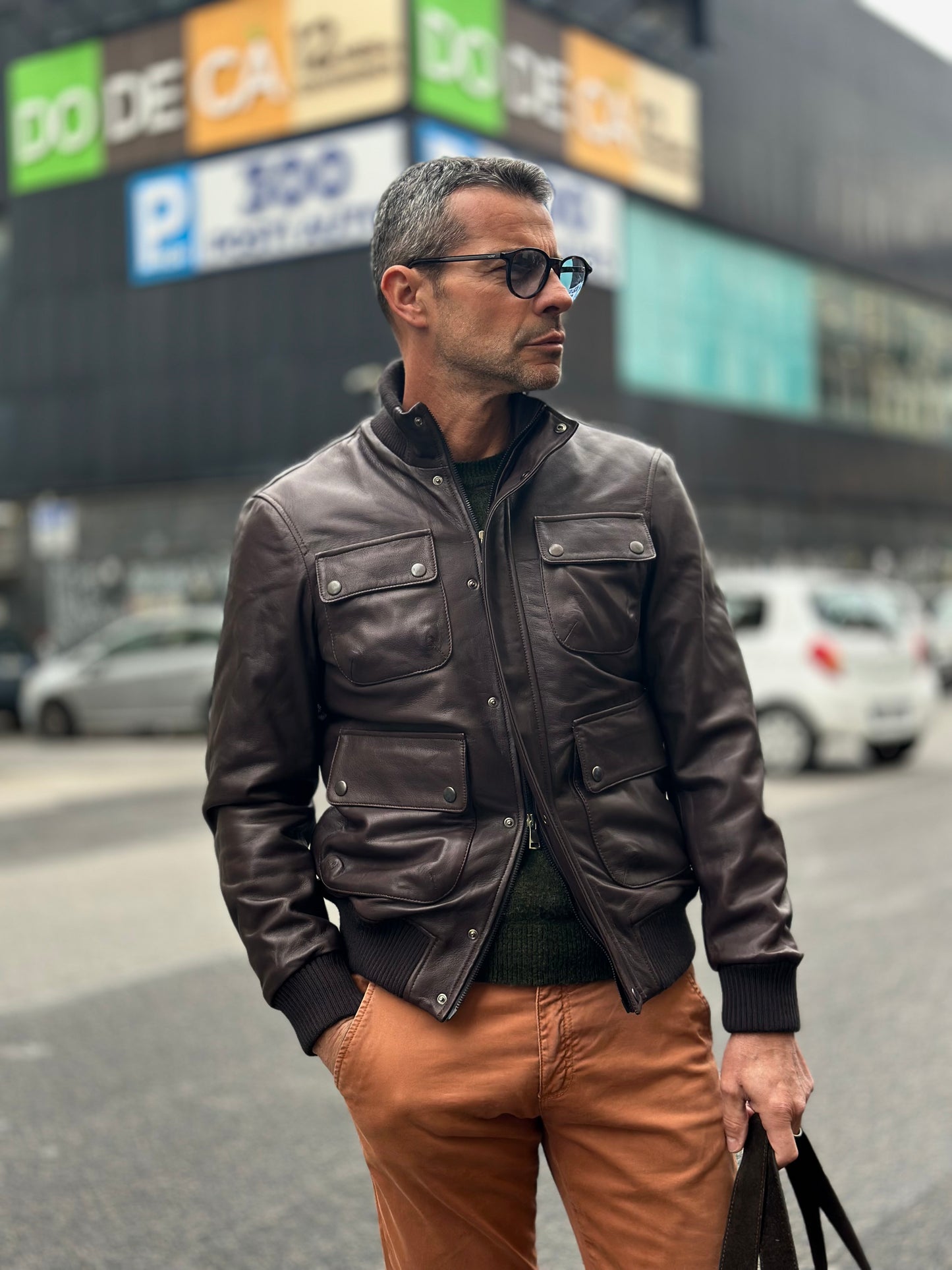 “Dakota Jacket” in Natural Lambskin