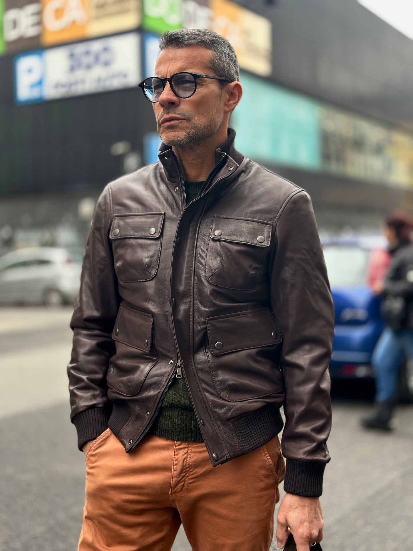 “Dakota Jacket” in Natural Lambskin