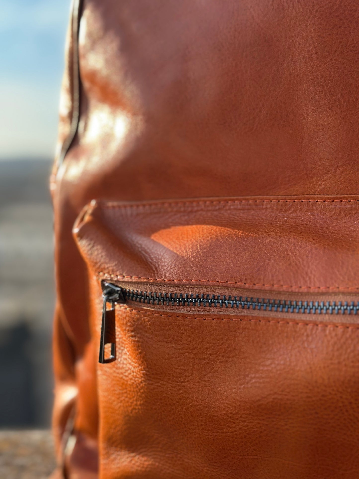 Terraviva” backpack in genuine vegetable leather
