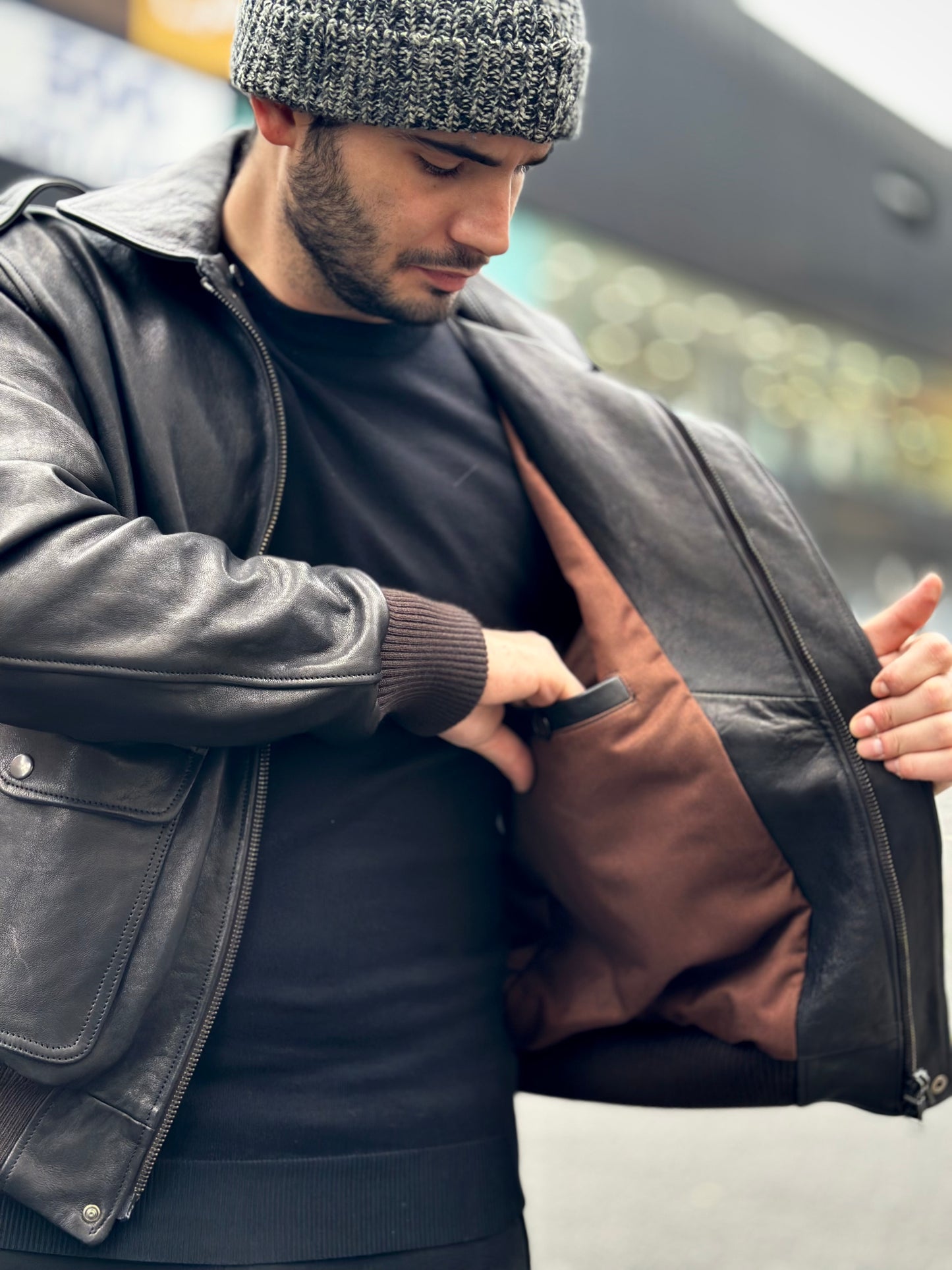 “Falconer” Aviator in genuine vegetable leather