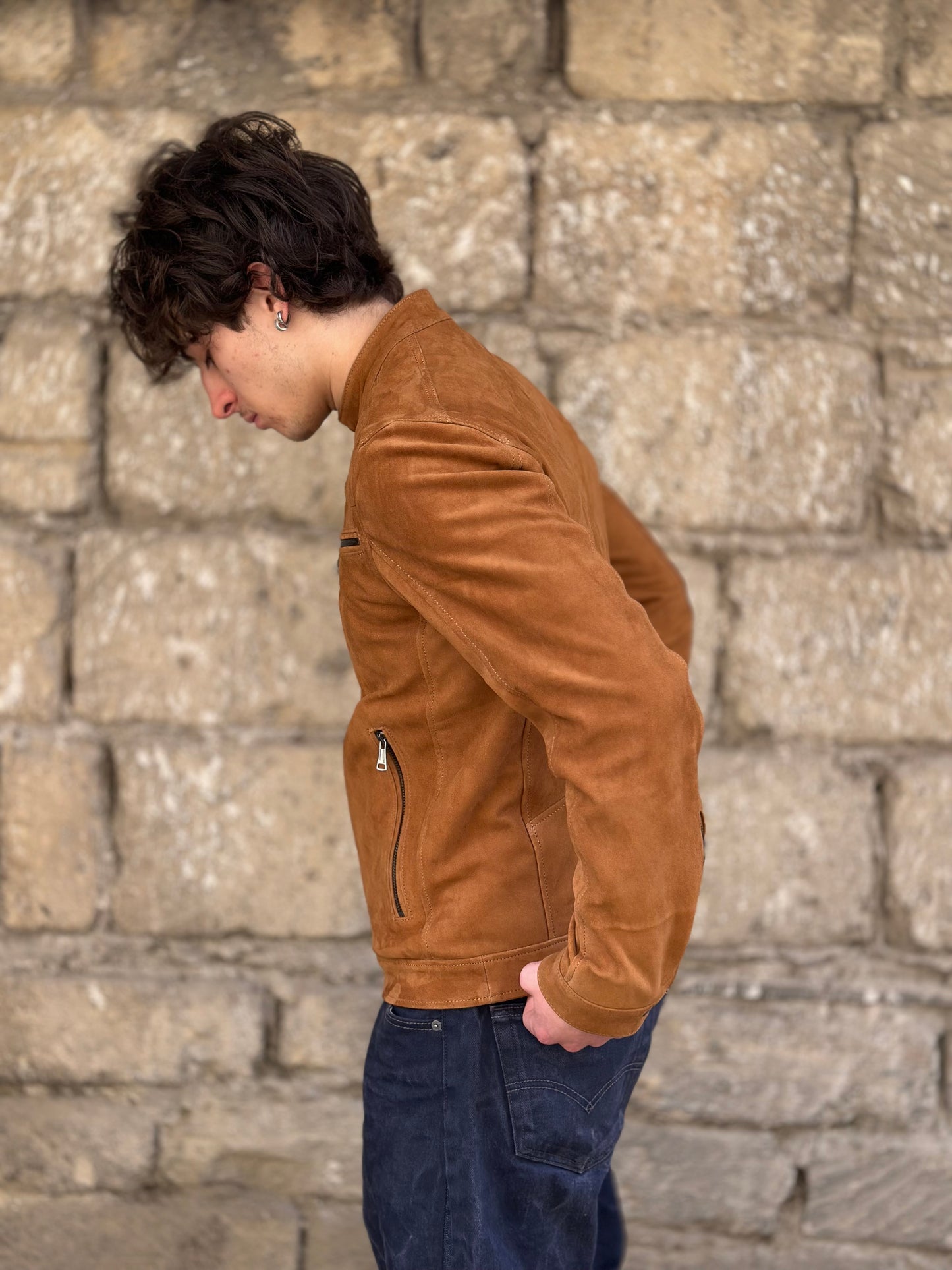 “Biker Rebel” Tobacco Suede