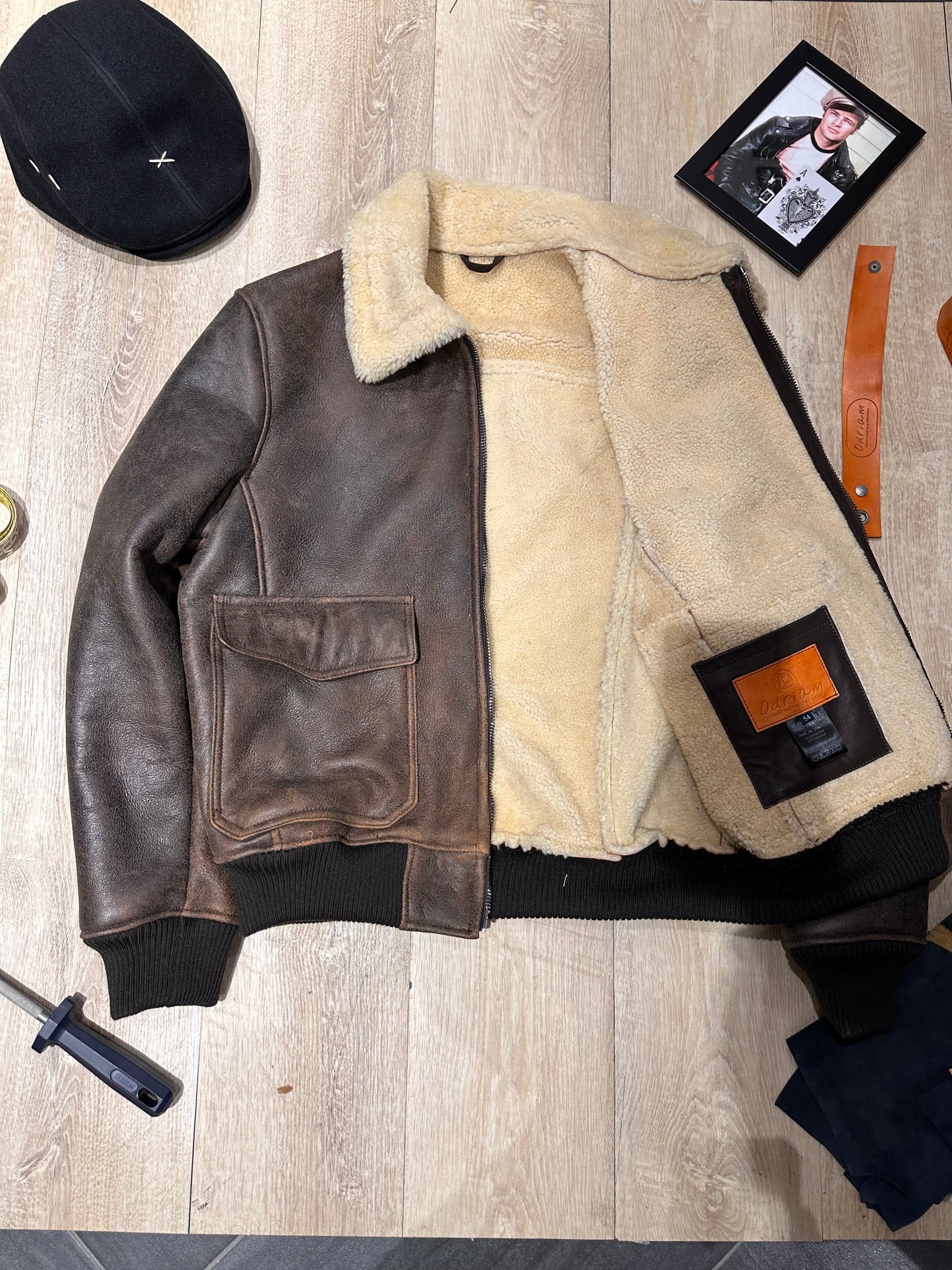“Aviator Shearling Jacket”