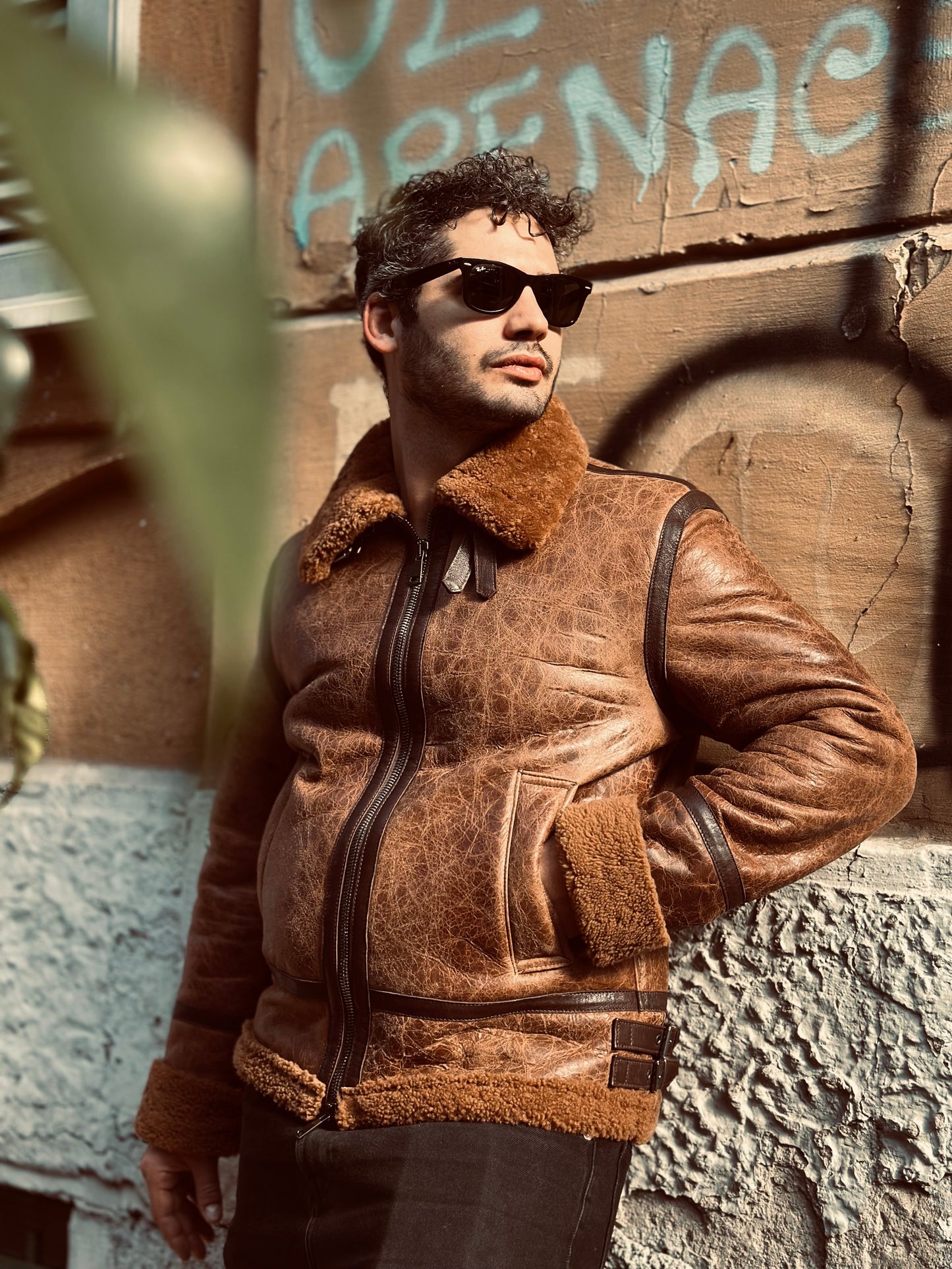 “Locatelli” Shearling with a worn-in crack effect