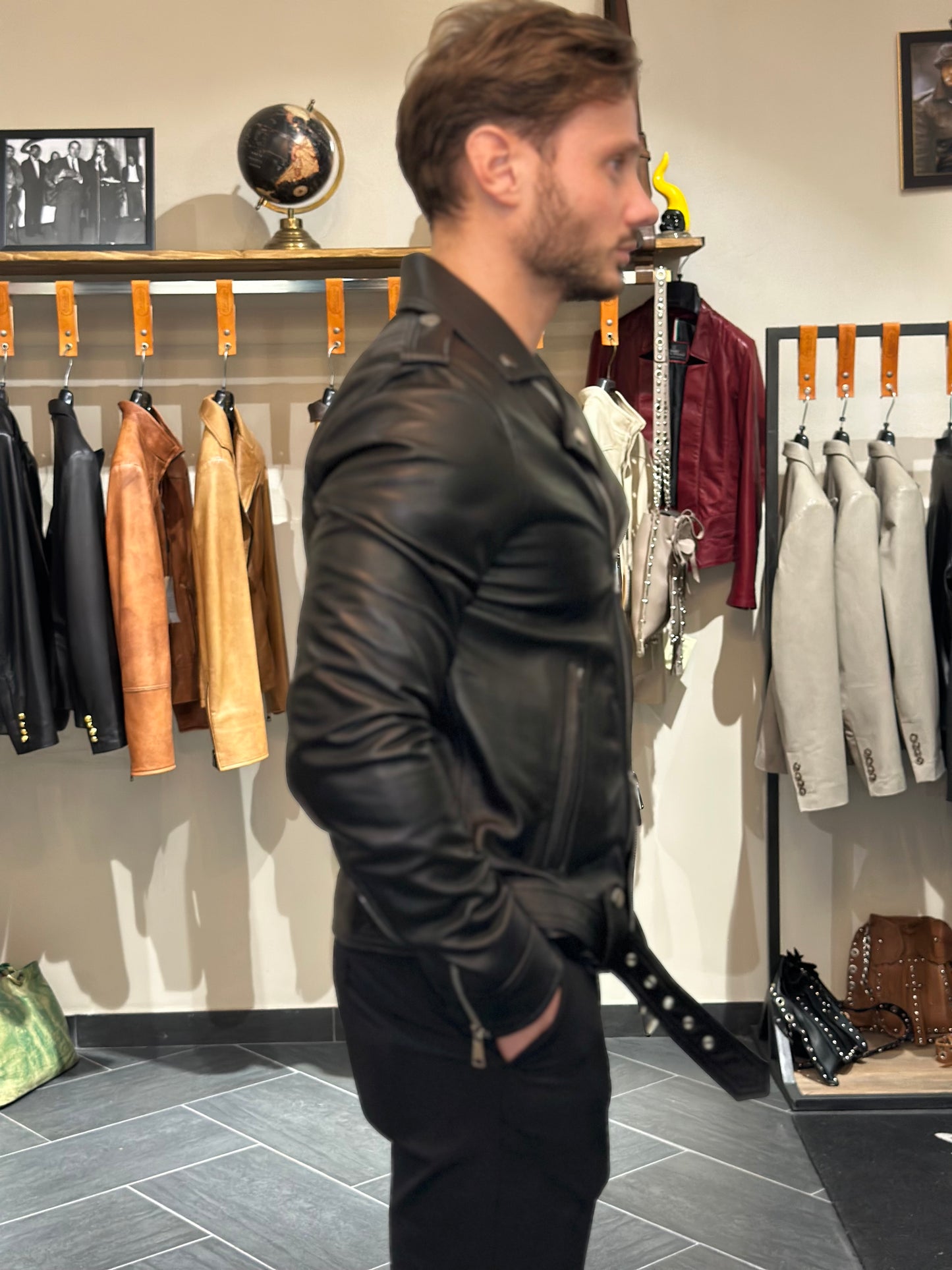 “Diavolo” Extra Soft Natural Nappa Leather Jacket