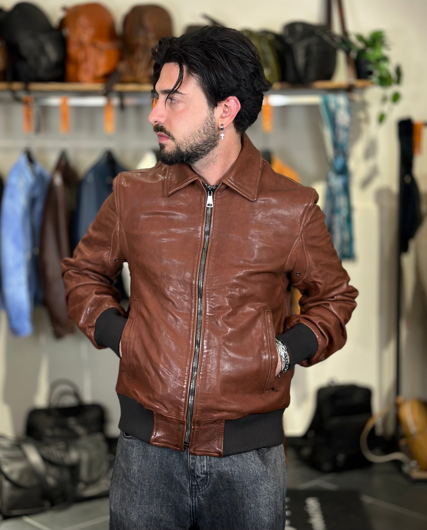 “Vesuvio Jacket” Washed Chestnut