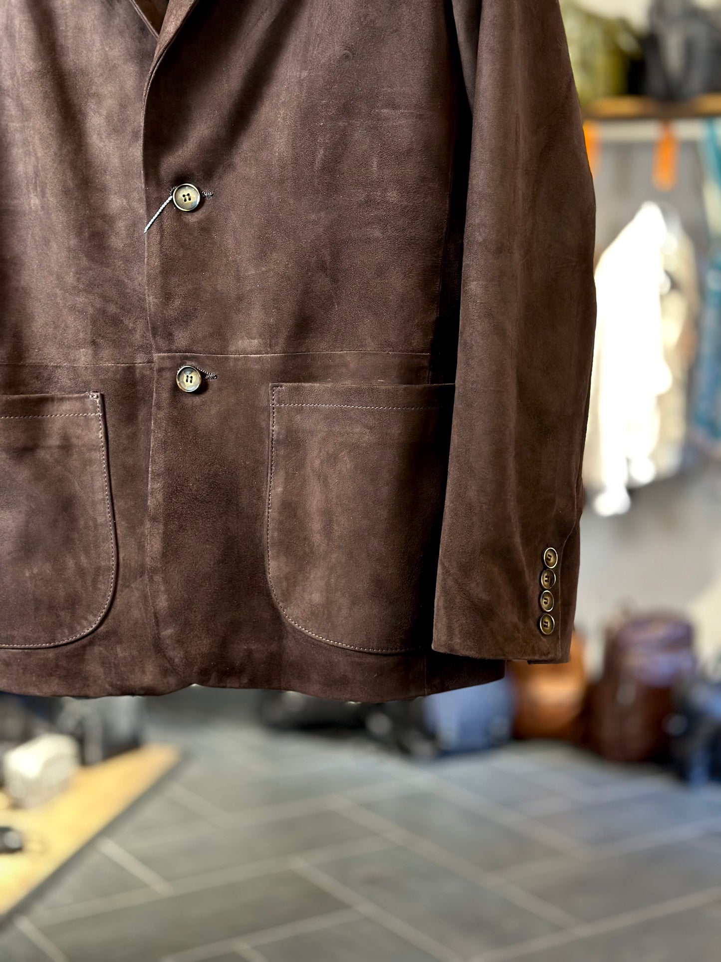 “Modena” Suede Blazer by T. Di Moro