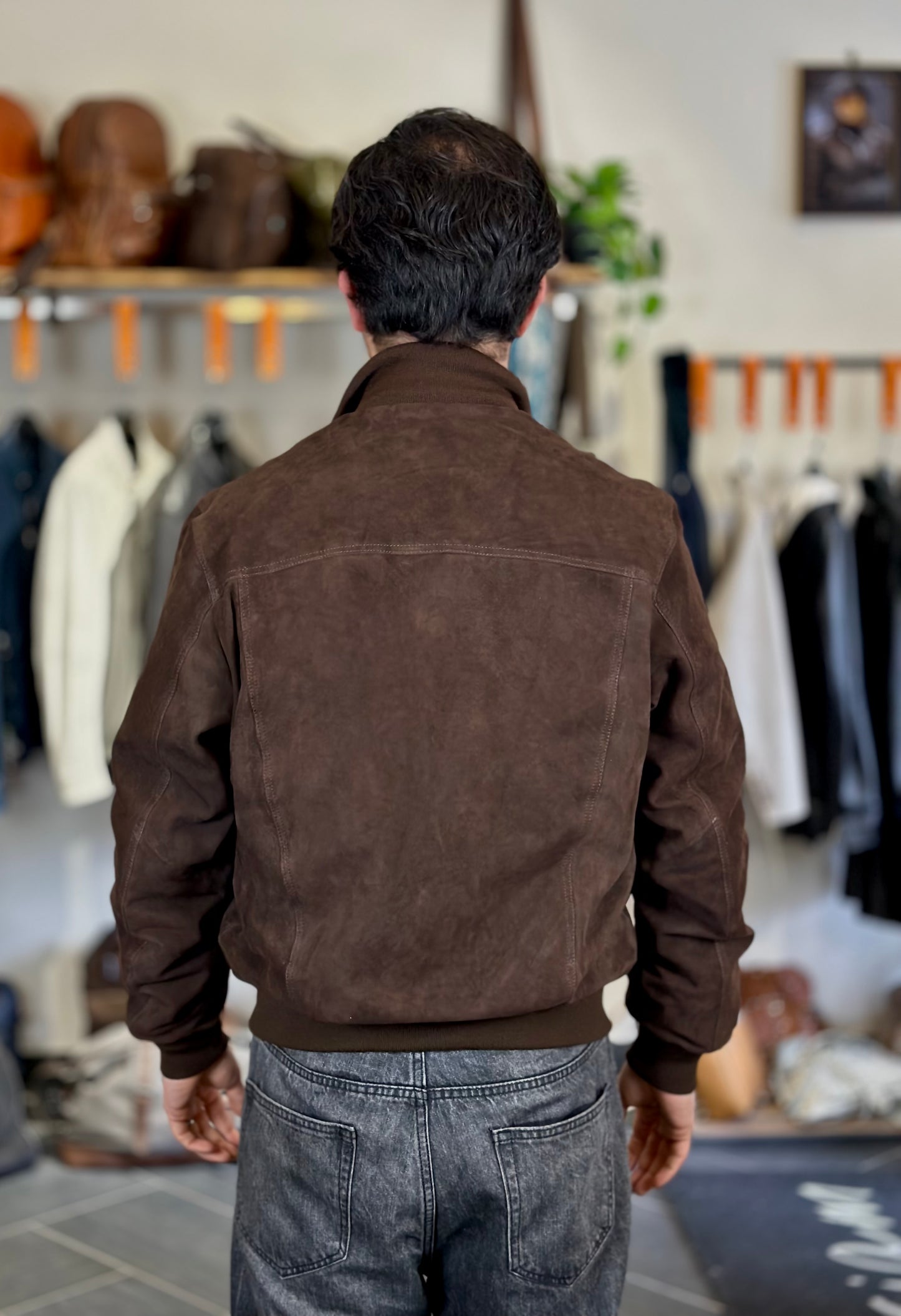 “Brera” in dark brown suede spring-summer