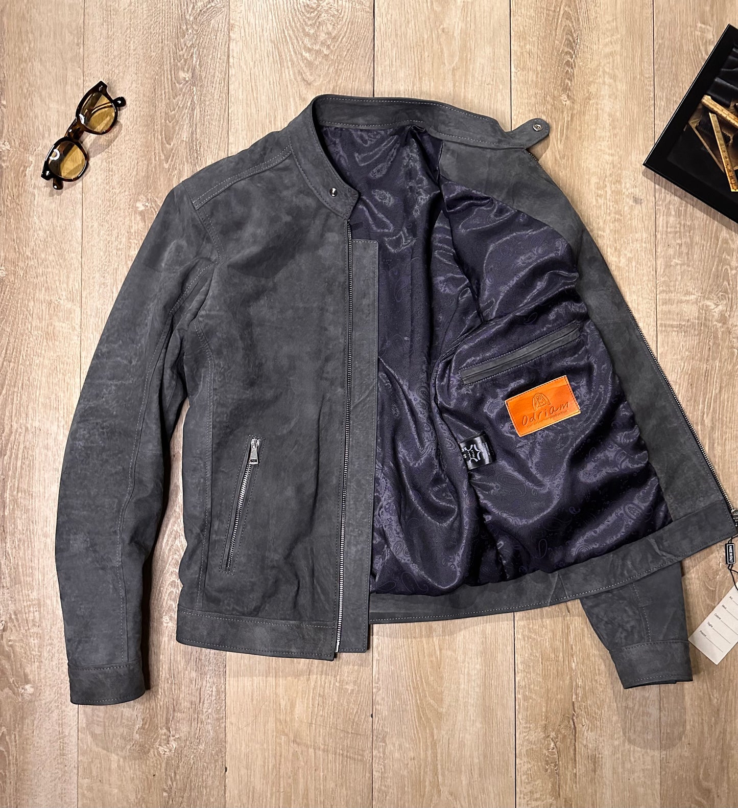 “Biker Rebel” grey brushed