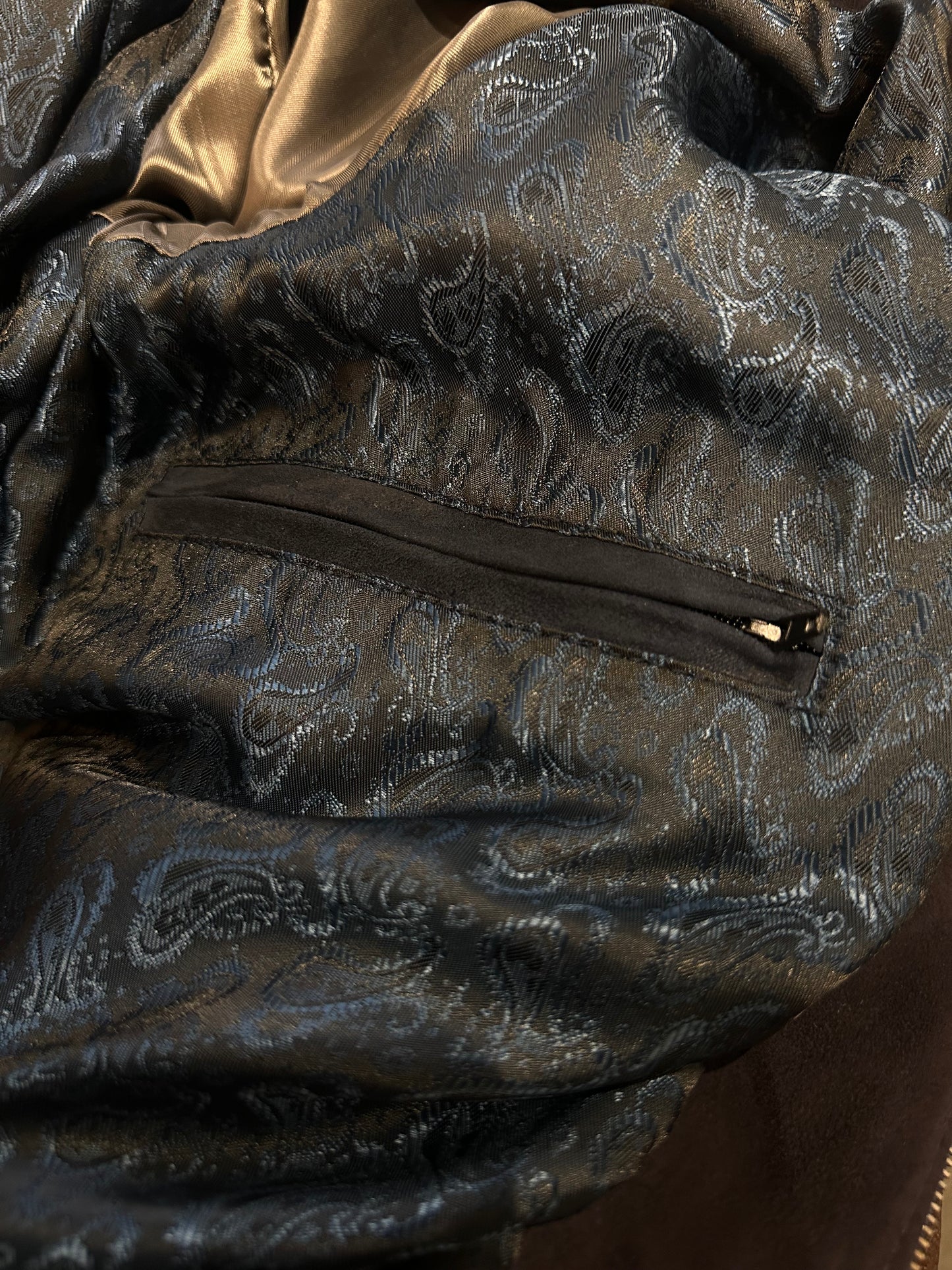 Blouson aviateur en daim « Brera » avec fermeture éclair