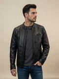 “Biker Rebel” biker In nappa naturale morbida
