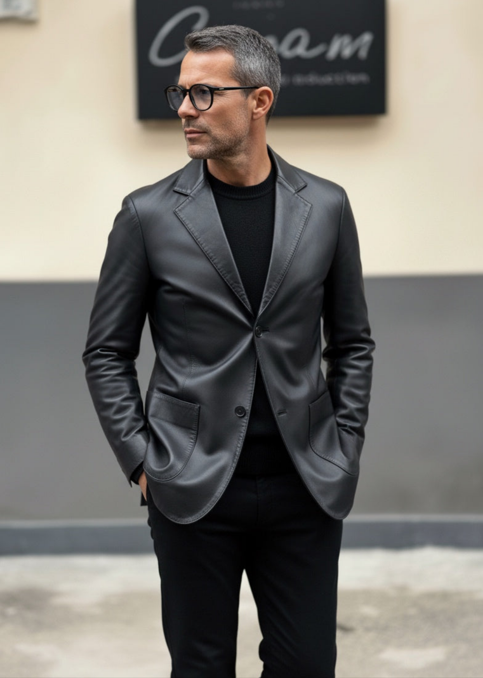 “Modena” Luxury Nappa Leather Blazer