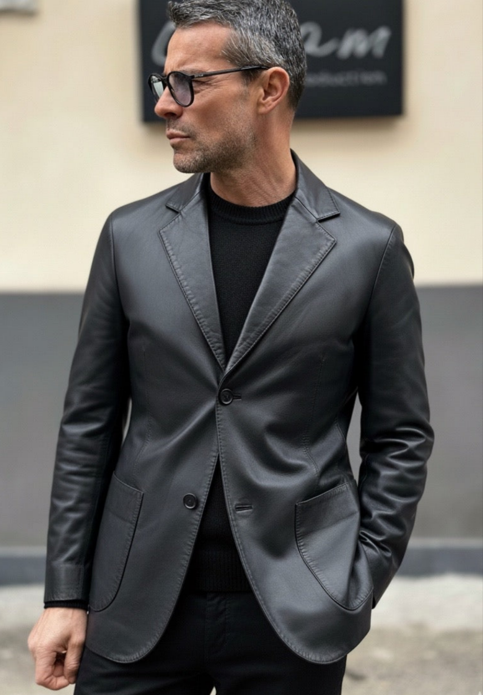 “Modena” Luxury Nappa Leather Blazer