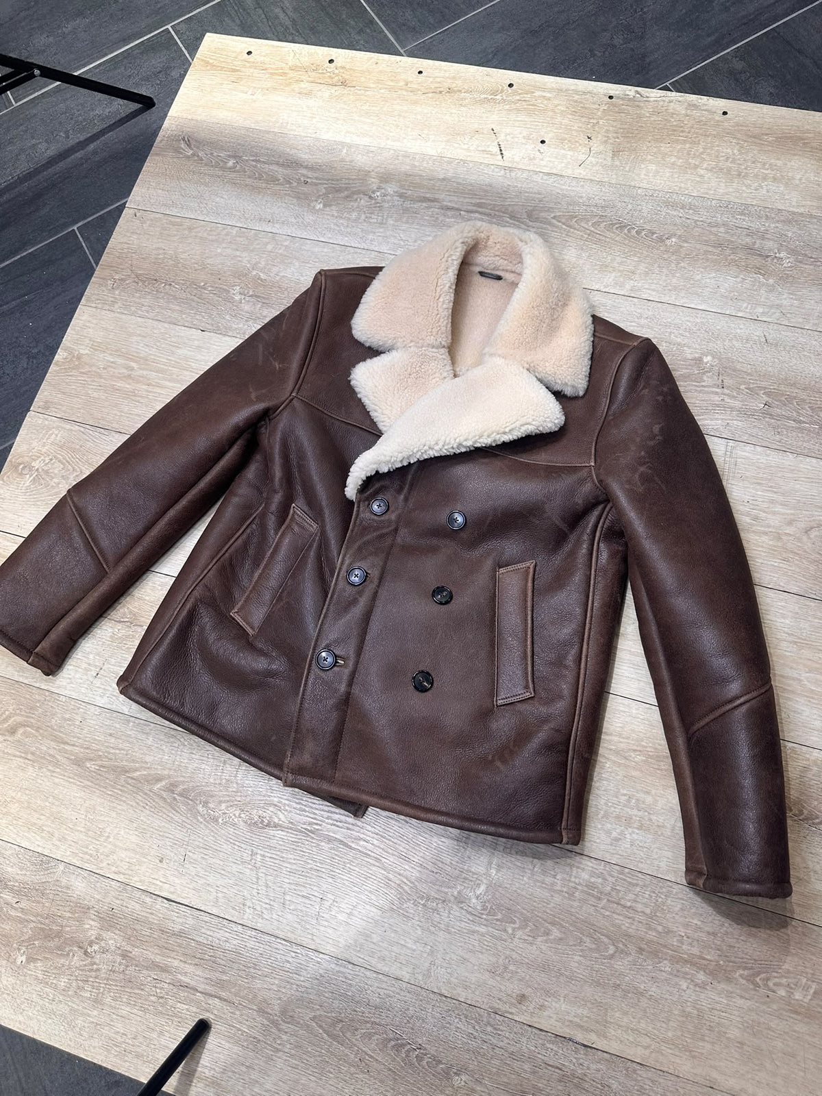 Giacca Aviatore Shearling Peacoat /Caban "Tesei"