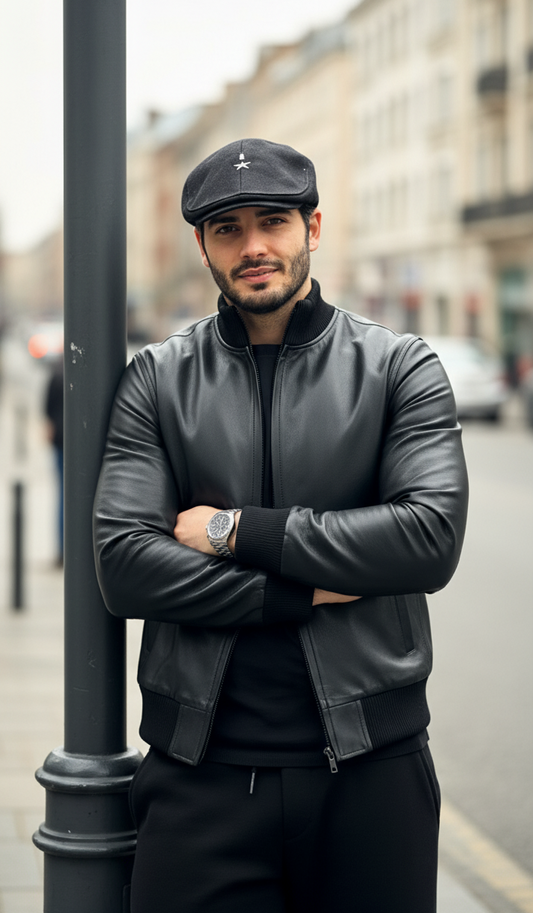 “Brera” Extra-soft genuine lambskin jacket with zip